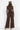 BROWN VISCOSE STRETCH BODYSUIT WITH DEEP V-NECK AND SUEDE TIE DETAIL - ESSENTIALS JIORO КАФЯВО БОДИ ОТ ВИСКОЗА С ДЪЛБОКО V-ОБРАЗНО ДЕКОЛТЕ И ВЕЛУРЕНИ ВРЪЗКИ - ESSENTIALS JIORO