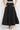 LONG BLACK COTTON SKIRT WITH ELASTIC WAIST AND SIDE POCKETS - ESSENTIALS JIORO ДЪЛГА ПОЛА ОТ ЧЕРНА ВАТА С ЛАСТИК В ТАЛИЯТА И СТРАНИЧНИ ДЖОБОВЕ - ESSENTIALS JIORO