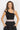ASYMMETRICAL RIBBED TANK TOP IN BLACK WITH ELASTIC STRAP BAROQUE PEARL - ESSENTIALS JIORO АСИМЕТРИЧЕН РИПСЕН ТОП В ЧЕРНО С ЛАСТИЧНА ПРЕЗРАМКА BAROQUE PEARL - ESSENTIALS JIORO