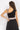 ASYMMETRICAL RIBBED TANK TOP IN BLACK WITH ELASTIC STRAP BAROQUE PEARL - ESSENTIALS JIORO АСИМЕТРИЧЕН РИПСЕН ТОП В ЧЕРНО С ЛАСТИЧНА ПРЕЗРАМКА BAROQUE PEARL - ESSENTIALS JIORO