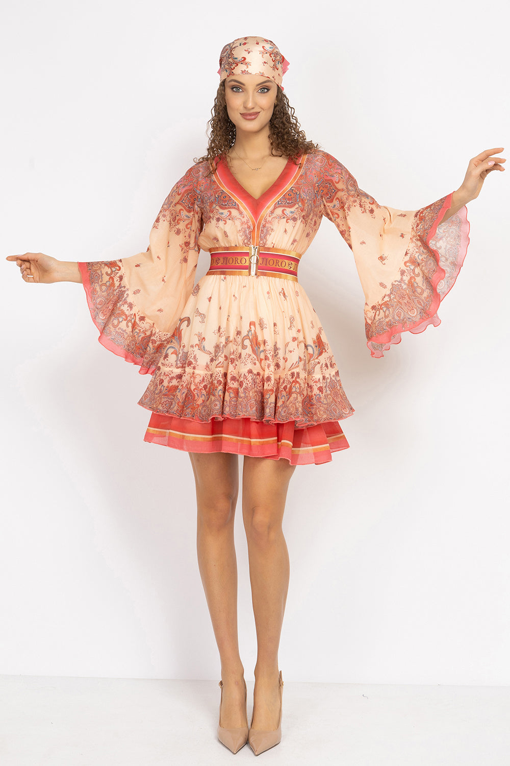 WIDE ELASTIC BELT WITH ZIPPER - PAISLEY POPPY JIORO ШИРОК ЛАСТИЧЕН КОЛАН С ЦИП - PAISLEY POPPY JIORO