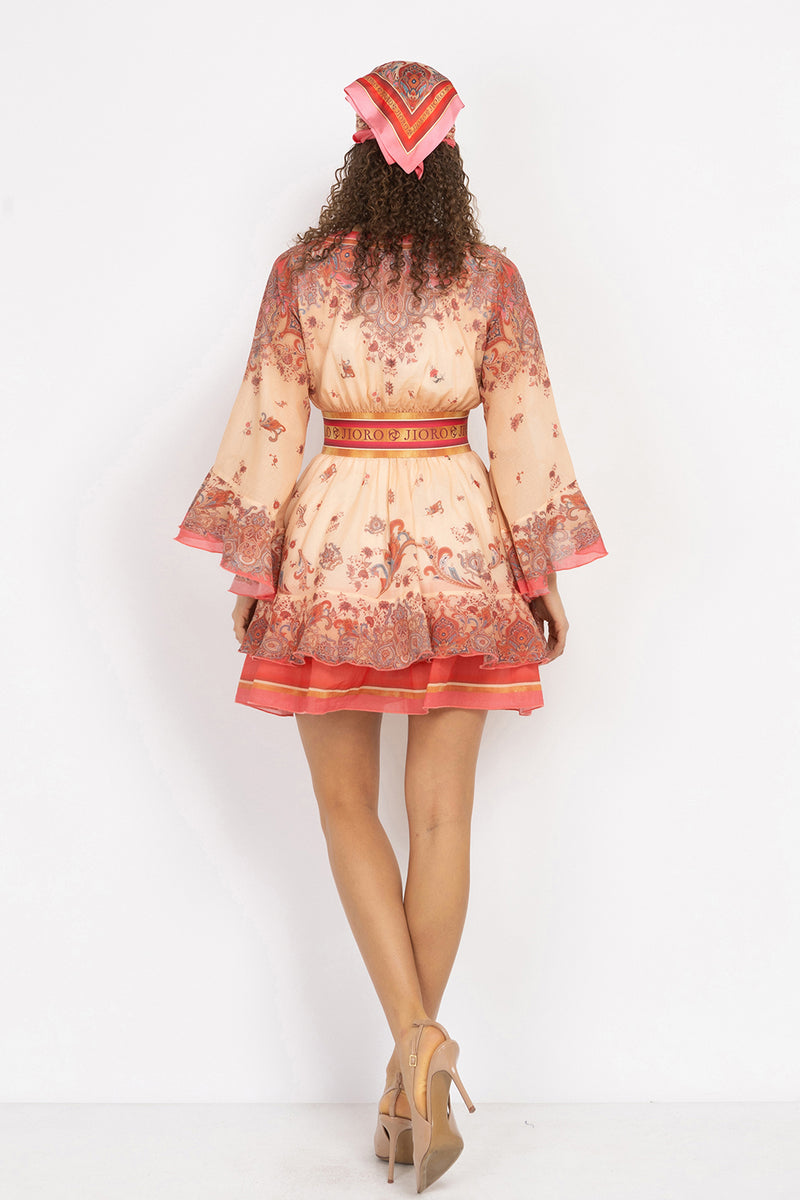 WIDE ELASTIC BELT WITH ZIPPER - PAISLEY POPPY JIORO ШИРОК ЛАСТИЧЕН КОЛАН С ЦИП - PAISLEY POPPY JIORO