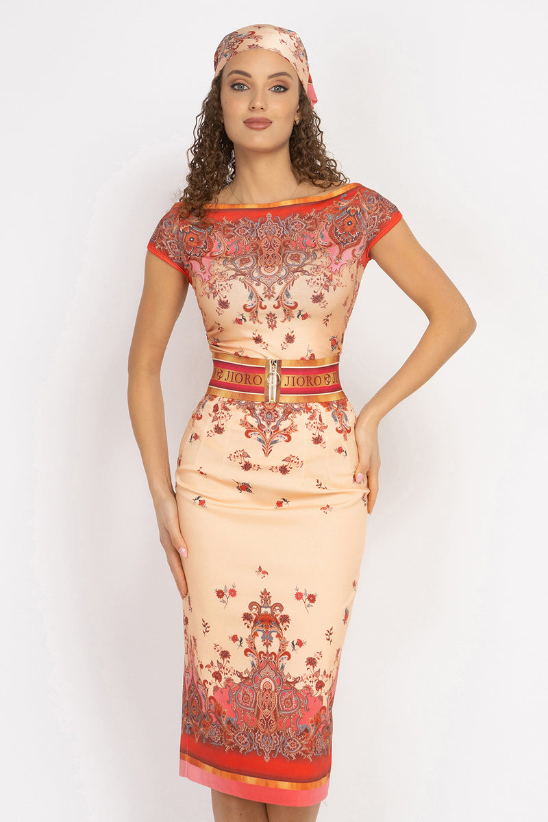 WIDE ELASTIC BELT WITH ZIPPER - PAISLEY POPPY JIORO ШИРОК ЛАСТИЧЕН КОЛАН С ЦИП - PAISLEY POPPY JIORO