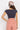 DOUBLE-LAYER LACE TOP WITH BOAT NECKLINE ESPRESSO and GRAPHITE - ESSENTIALS JIORO ДВУСЛОЕН ДАНТЕЛЕН ТОП В МОКА С ЛОДКА ДЕКОЛТЕ И ПОДПЛАТА ОТ ПАМУК - ESSENTIALS JIORO