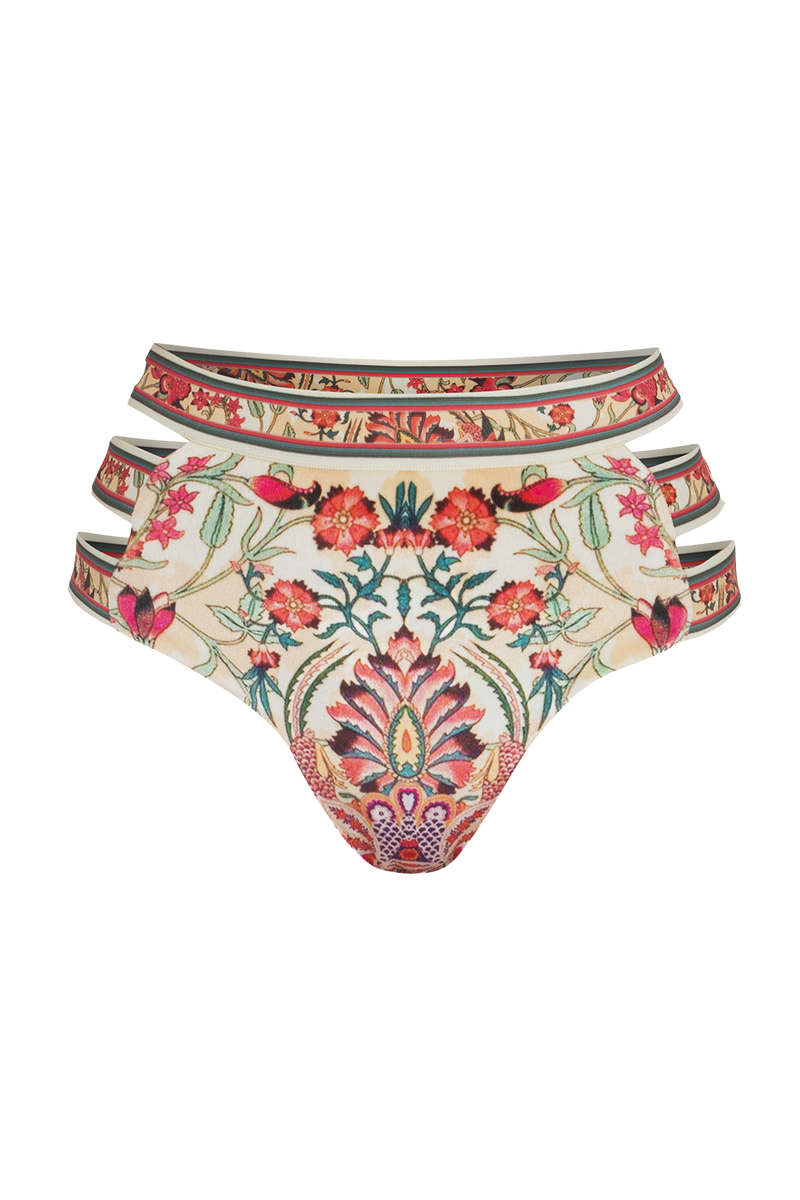 ДОЛНИЩЕ С ВИСОКА ТАЛИЯ ОТ КАДИФЕ - PAISLEY RED