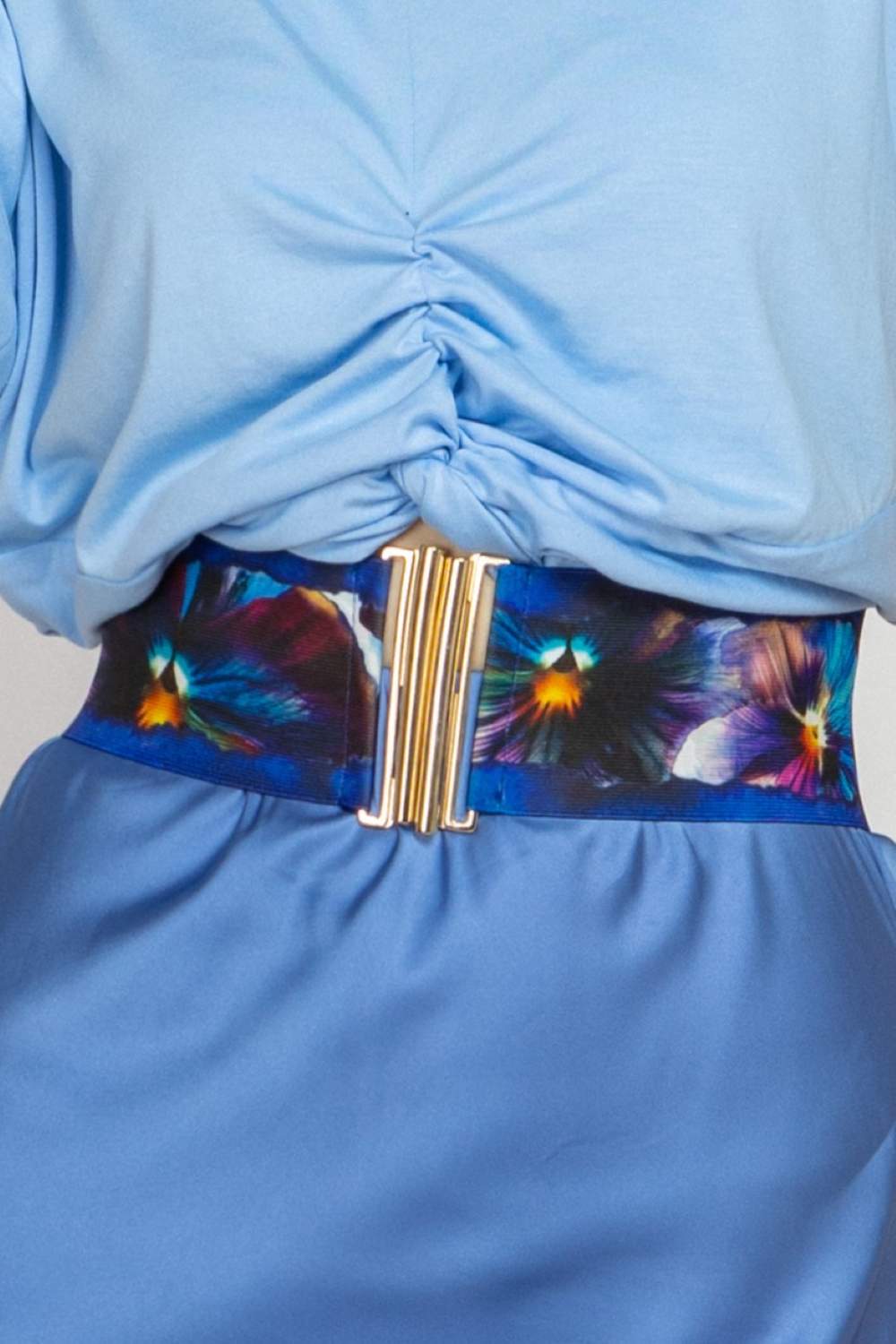 ЕЛАСТИЧЕН ШИРОК КОЛАН С КАТАРАМА - VIOLET