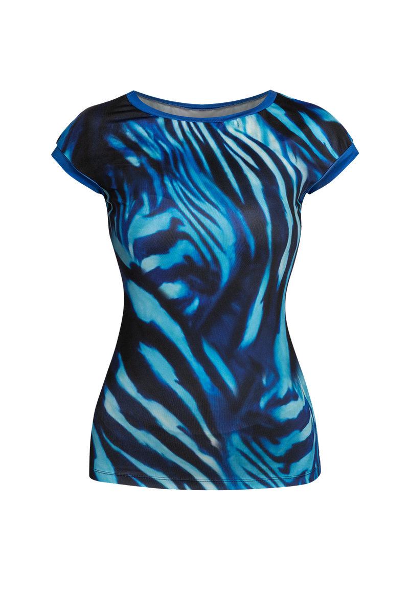 BASIC T-SHIRT - SHADES OF BLUE JIORO  БЕЙСИК ТЕНИСКА - SHADES OF BLUE JIORO 