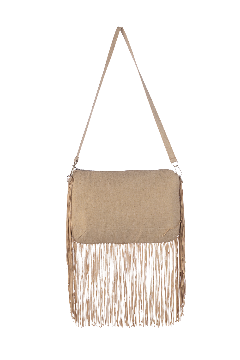 CLUTCH IN GOLDEN LINEN - ESSENTIALS