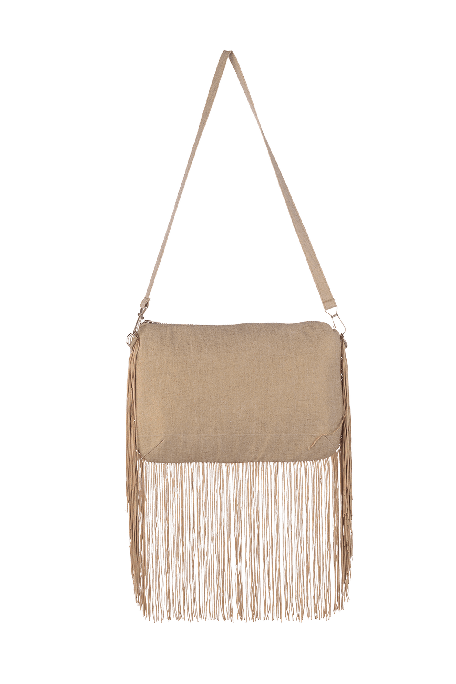 CLUTCH IN GOLDEN LINEN - ESSENTIALS