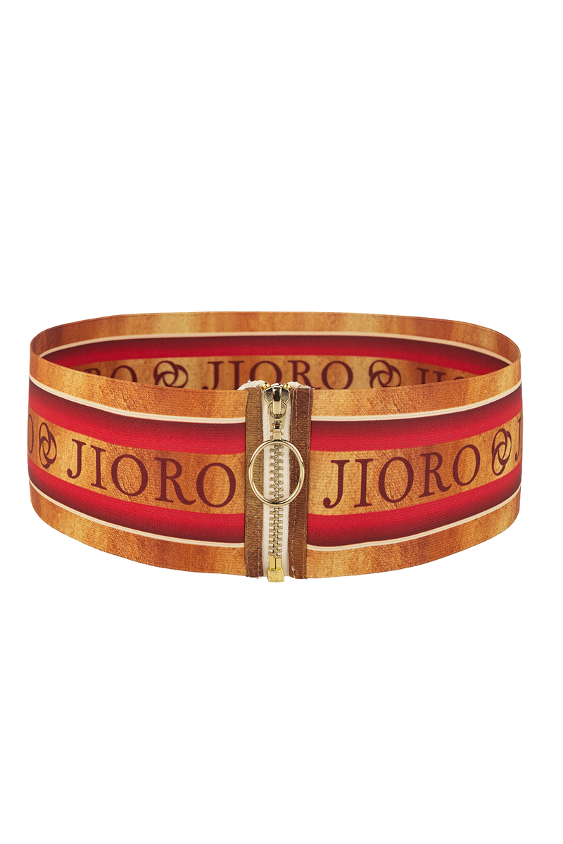 WIDE ELASTIC BELT WITH ZIPPER - PAISLEY POPPY JIORO ШИРОК ЛАСТИЧЕН КОЛАН С ЦИП - PAISLEY POPPY JIORO