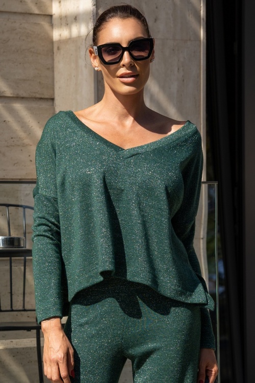 LOOSE BLOUSE BY LURQUES IN GREEN - ESSENTIALS