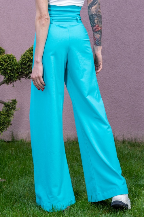 Flared Pants with Belt in Mint – DIVANILLA - look 5