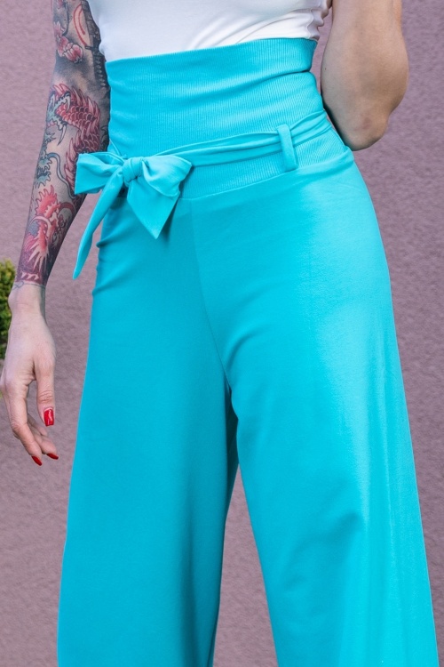 Flared Pants with Belt in Mint – DIVANILLA - look 7