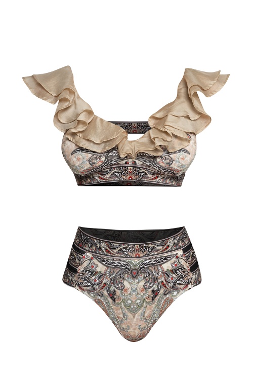 ДОЛНИЩЕ ТИП БИКИНИ - PAISLEY BEIGE - изглед 3