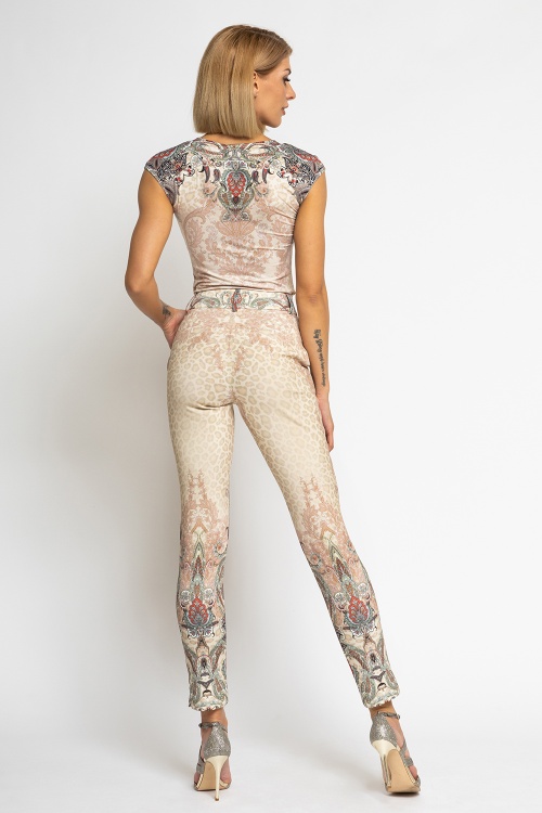 КЛАСИЧЕСКИ ПАНТАЛОН ОТ ВИСКОЗА – PAISLEY BEIGE - изглед 12