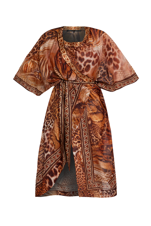 SILK COTTON KIMONO - LEO SAND