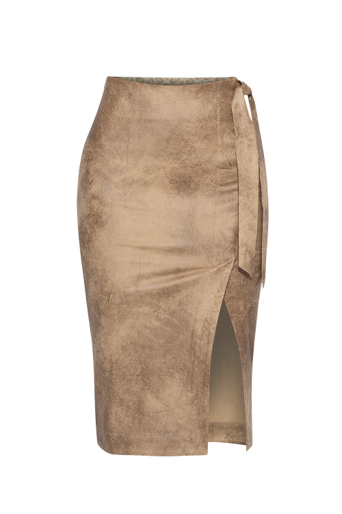 CAPPUCINO WRAP SKIRT - ESSENTIALS
