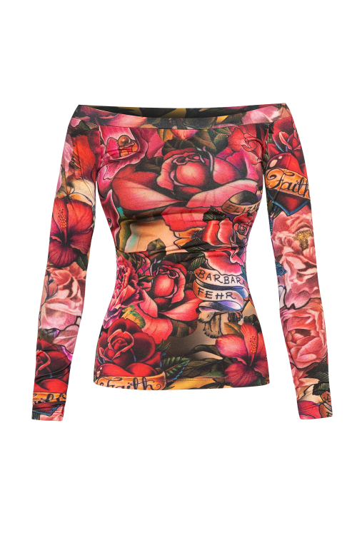 OFF-SHOULDER BLOUSE - TATTOO STAR