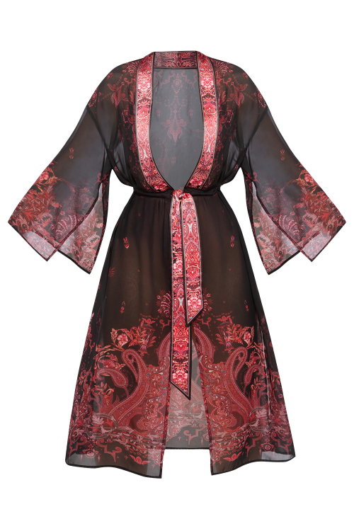 КИМОНО ОТ ШИФОН - PAISLEY DARK