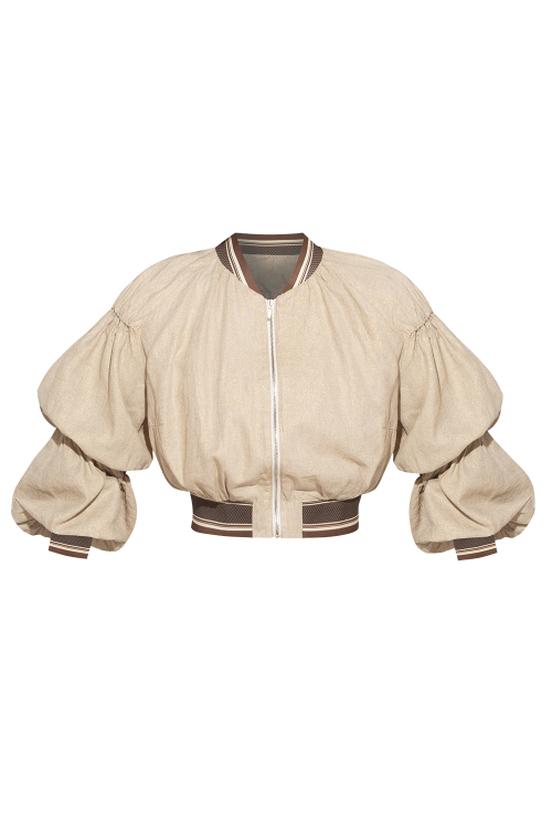 LINEN BOMBER JACKET – ESSENTIALS
