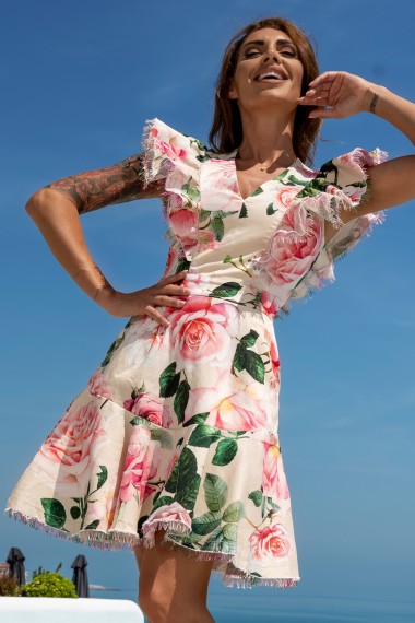 DRESS WITH HARBALI - ROSES