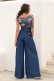 PANTS WITH SLITS IN DENIM - NIGHT SPRING