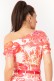 VISCOSE TOP - PAISLEY RED FLOWERS